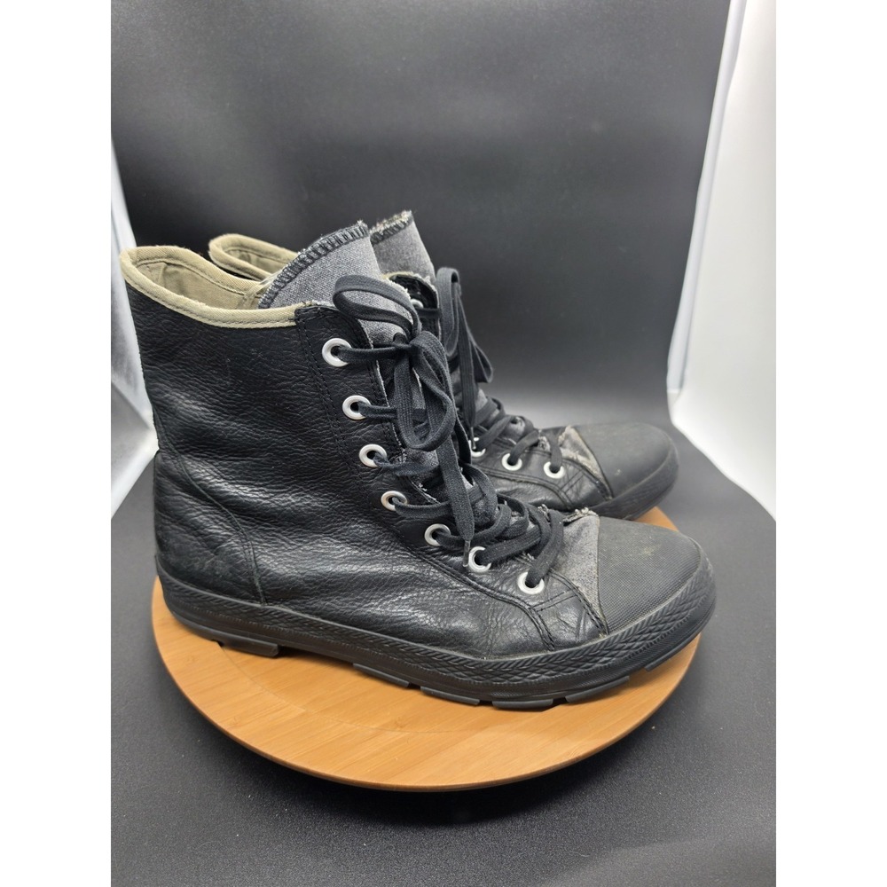 Coverse Black Leather High Top Sargent Outsider Boot Style Sneaker Mens Size 11